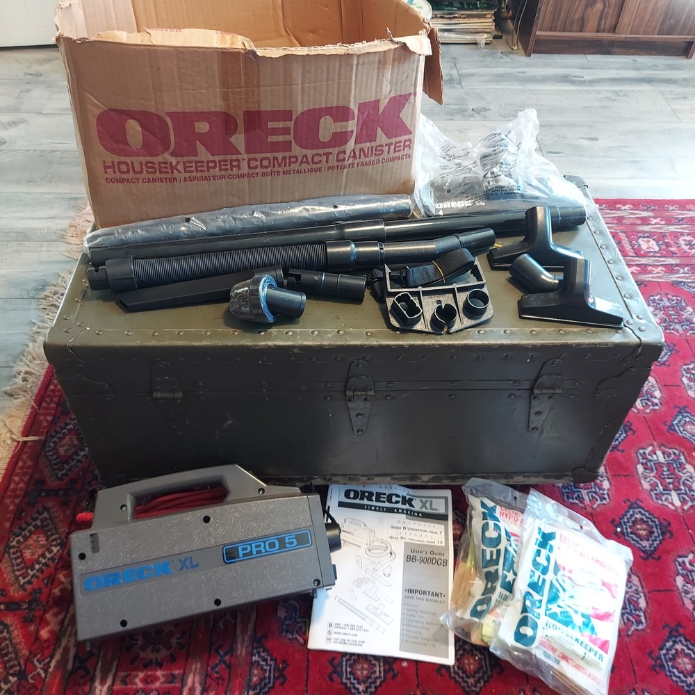 Oreck XL Pro 5 Compact Canister Vacuum BB900-DGB with Attachments and Bags